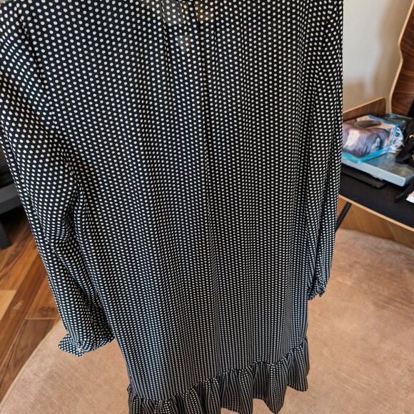 Tommy Hilfiger New Black and White Spotted Baby Doll Dress - Picture 3 of 4